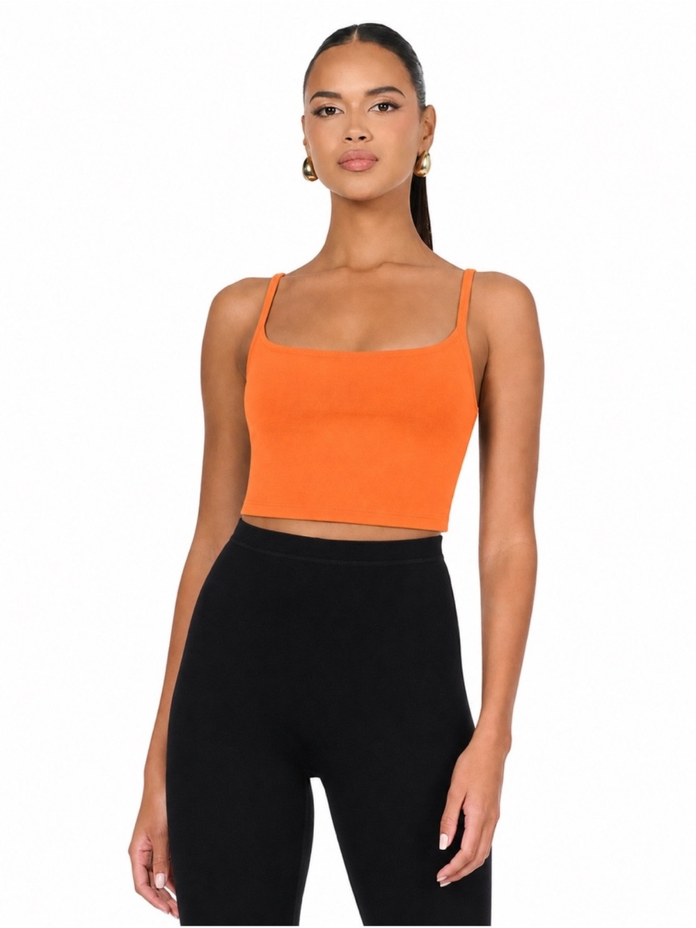 Naked Wardrobe NW Crop Square Tank Orange